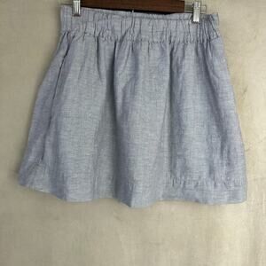 J. Crew Women's A-Line Striped Mini Skirt Blue Size 0 Casual XS